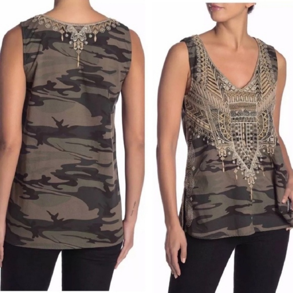 Johnny Was NEW Tank Top Tunic Women's XS≈S/M Embroidered Boho NWT - Picture 3 of 16